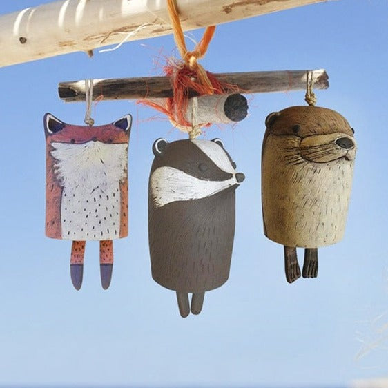 Fox badger otter wind chimes