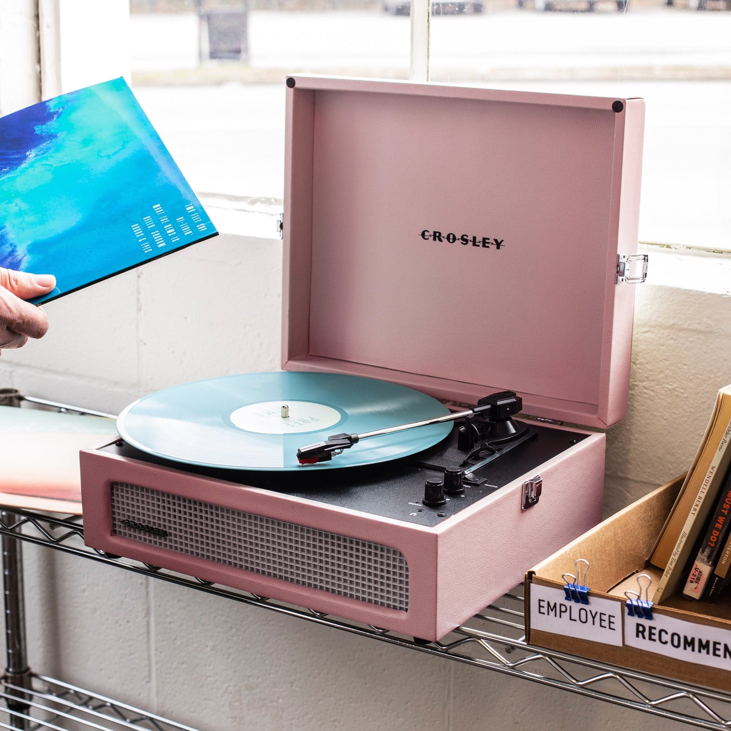 Crosley Voyager pink Bluetooth portable turntable