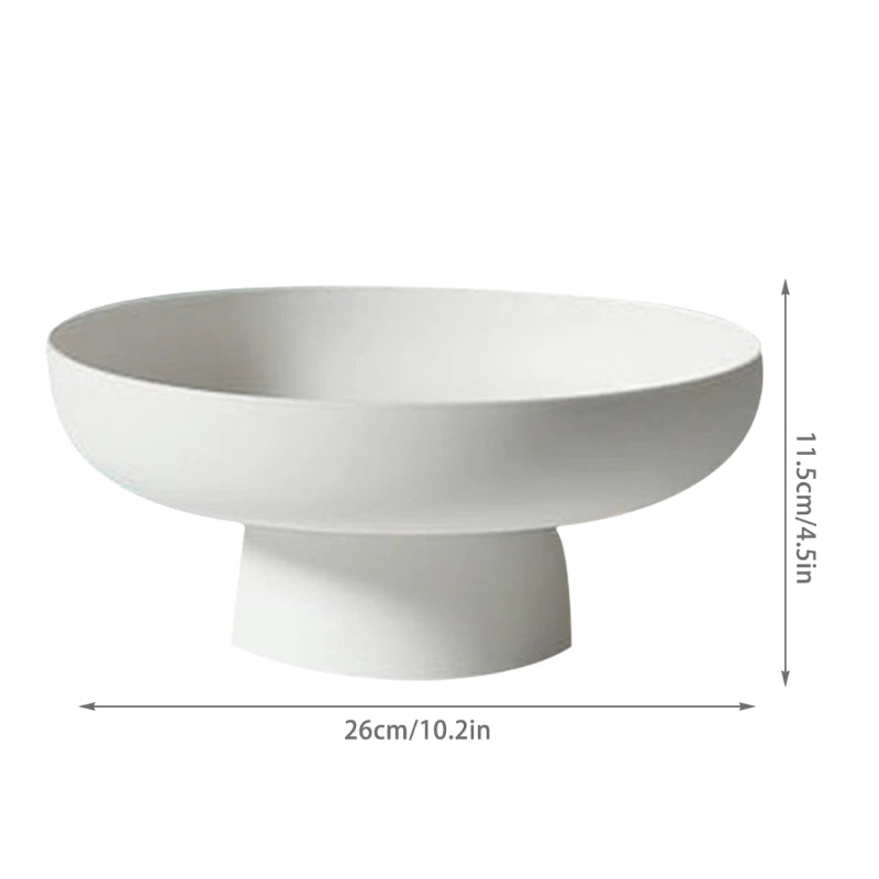 White rounded elevated bowl dimensions