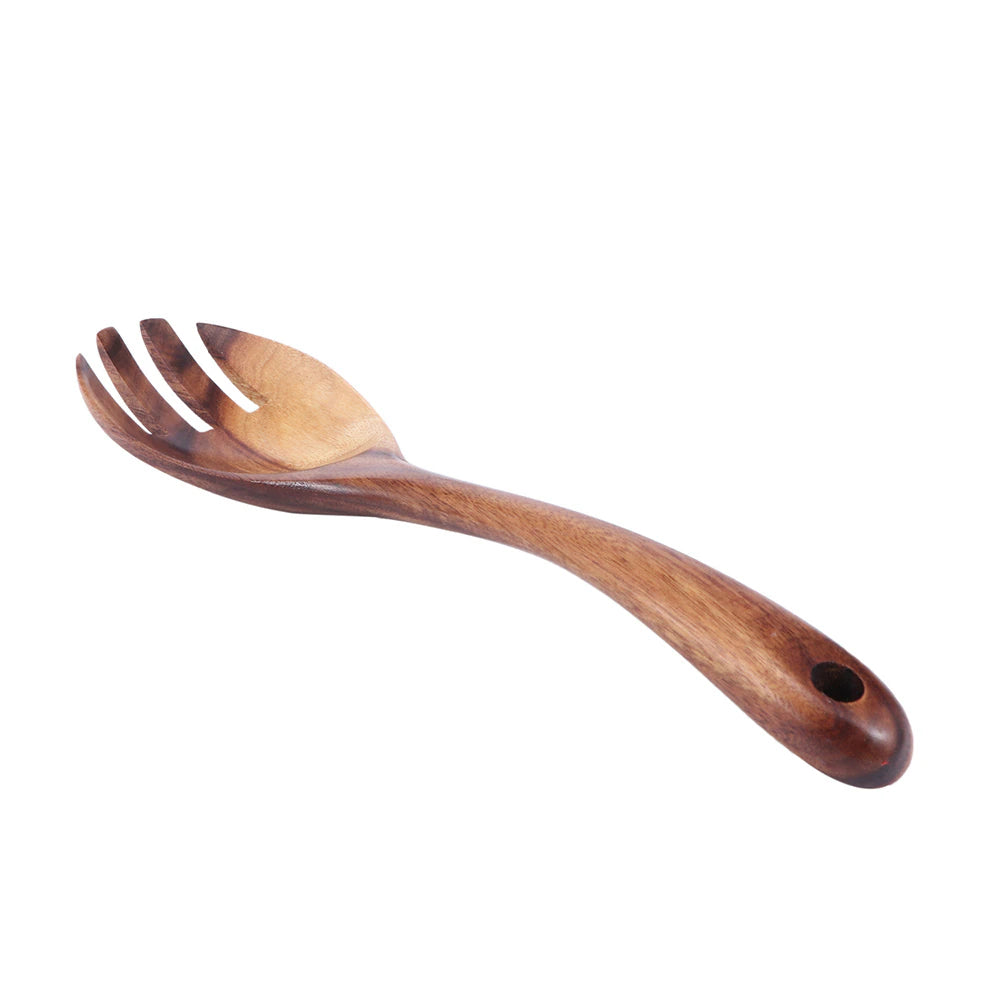 Wooden kitchen fork flat angle