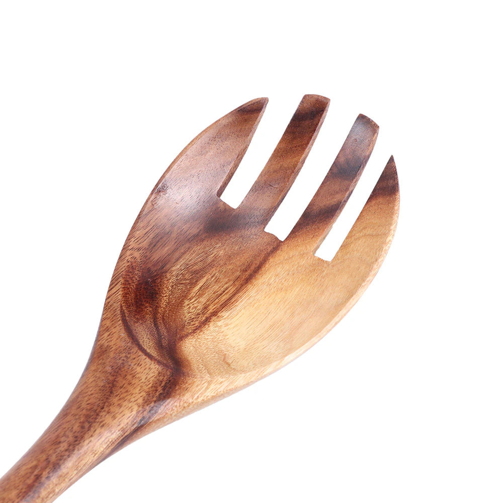 Close up of wooden fork