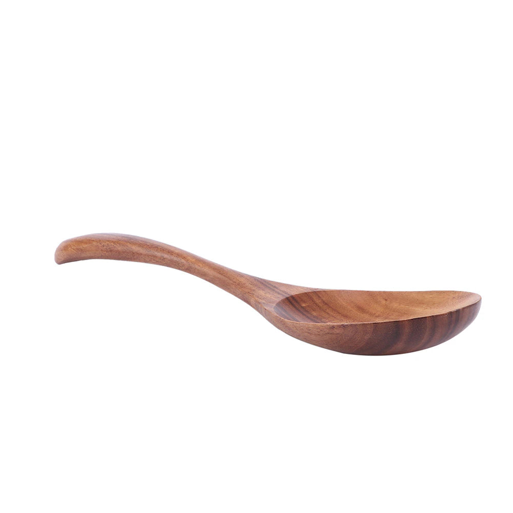 Wooden spoon side angle