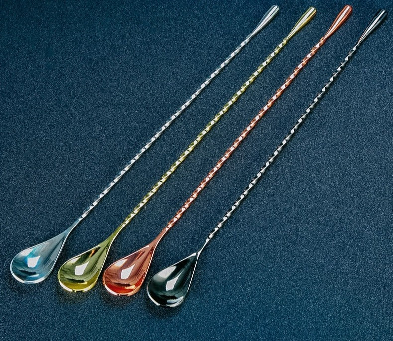 Cocktail spoons in silver gold copper black