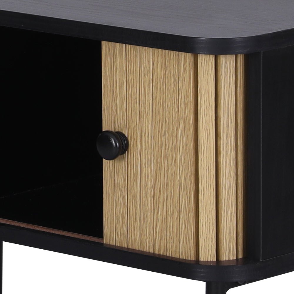 Two Tone Modern Style Coffee Table Sliding Drawer Doors-3