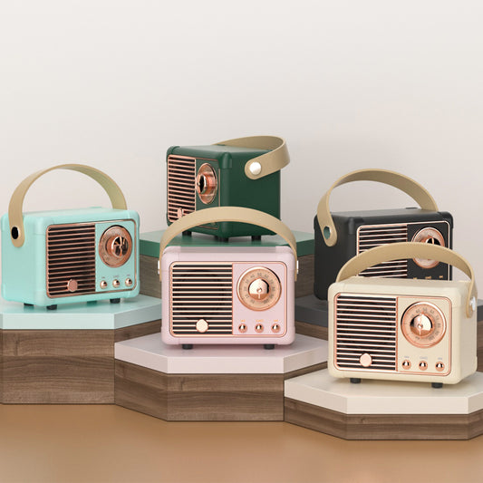 Pastel mint green blue aqua dark green pastel pink black cream rose gold vintage retro inspired speakers with handles