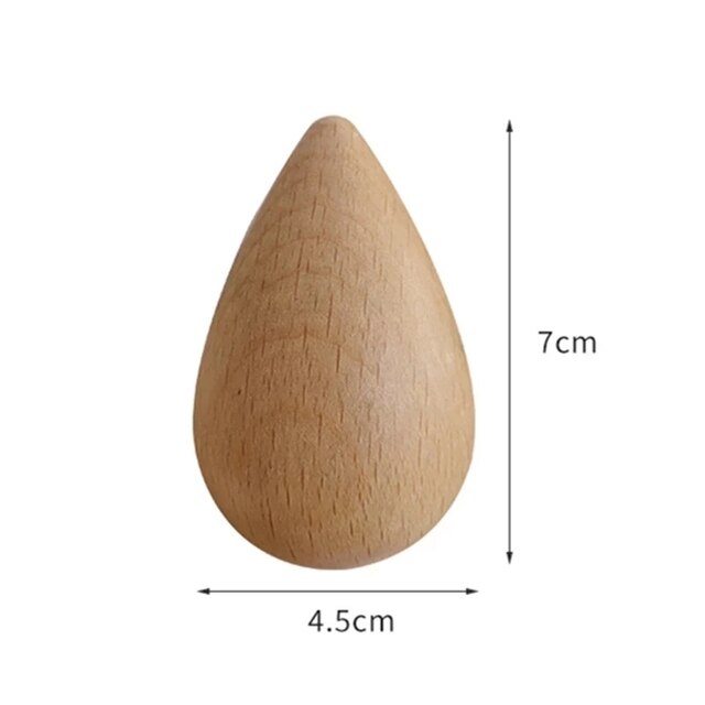 Timber wood raindrop wall hook dimensions