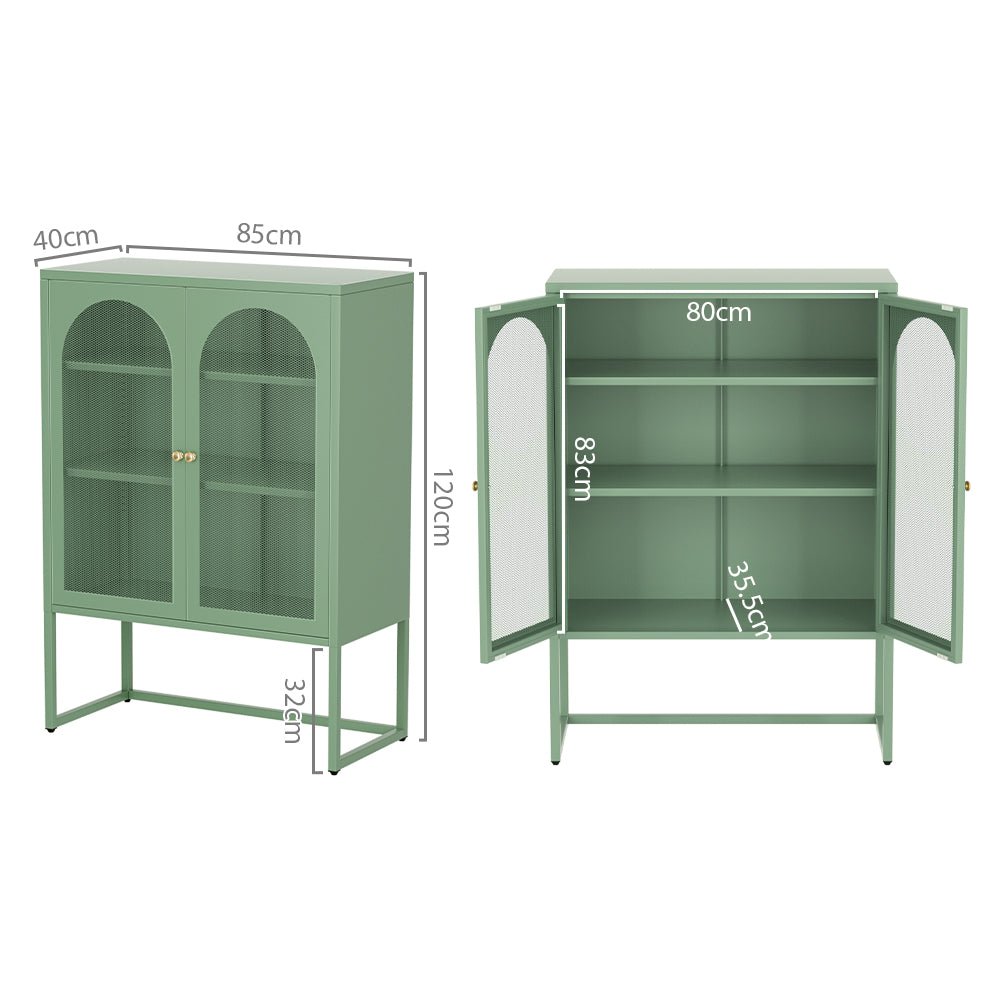 Elma Buffet Sideboard Storage Cabinet Green-1