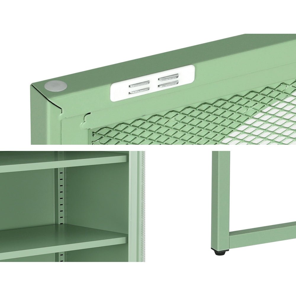 Elma Buffet Sideboard Storage Cabinet Green-6