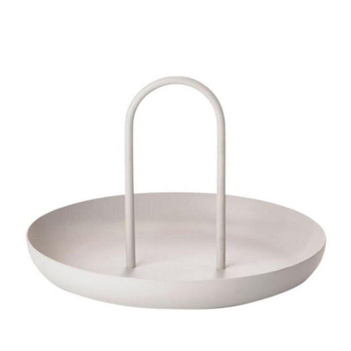 Modern off-white tray with handle