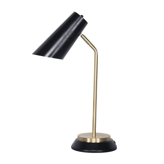 Electric Reading Light Table Lamp Brass Finish - Black-0