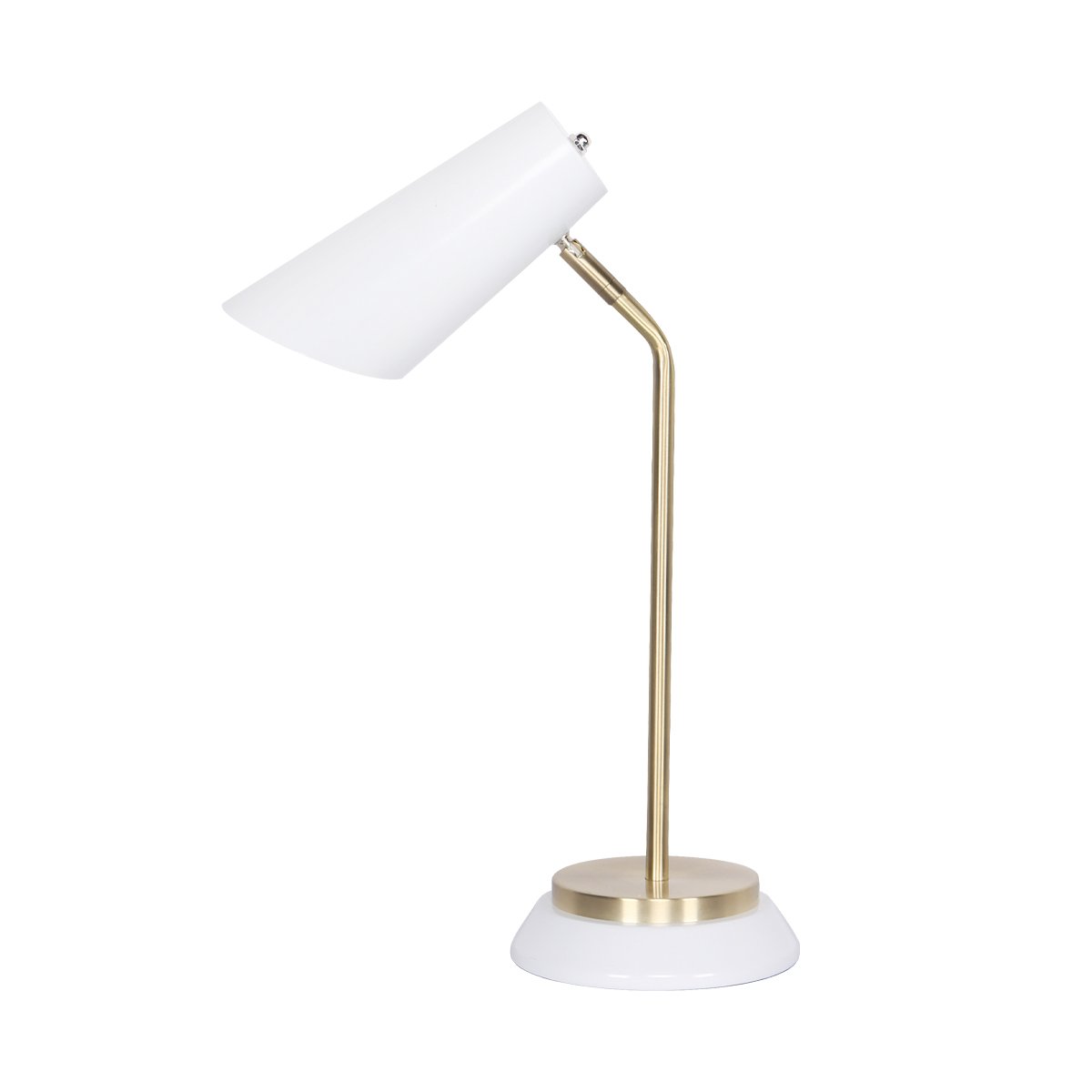 Electric Reading Light Table Lamp Brass Finish - White-0