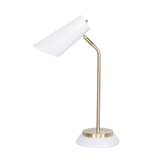 Electric Reading Light Table Lamp Brass Finish - White-0