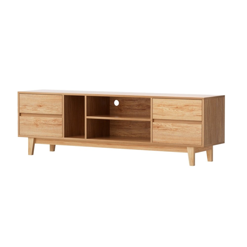 180cm Wooden Lowline TV Cabinet Entertainment Unit Stand with Storage Drawer and Shelf-1