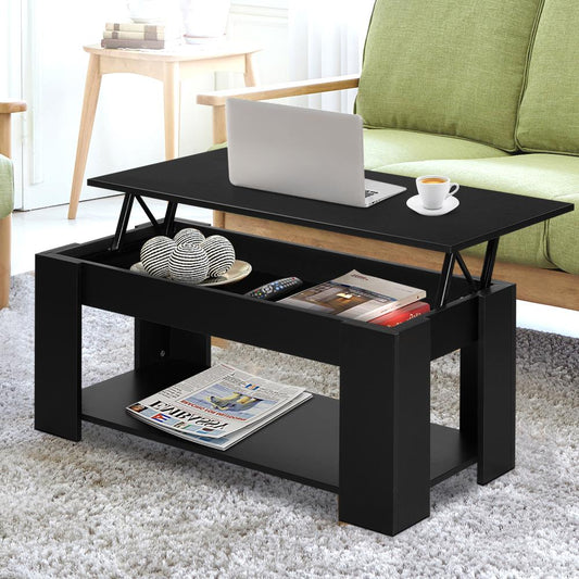 Lift Up Storage Coffee Table Black