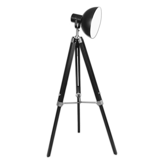 Tripod Floor Spot Lamp Reading Adjustable Height Metal Black-0